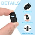 thumbnail image 3 of Uxcell Plastic Cord Lock, Single Hole Spring Toggle Stopper Adjustable Cord Stops Fastener End for Paracord Black, 3 of 6
