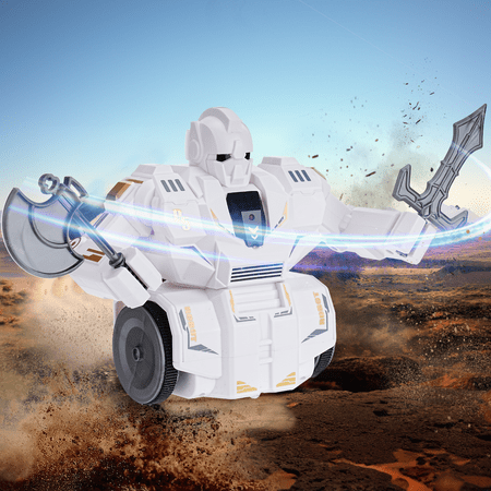 Welltop RC Robot Combat Toy for Boys Girls, Kids Wireless Battle Robots w/ Remote Control, White