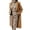 Khaki, variant on Womens Long Wool Coats Fall Winter Double Breasted Trench Coat Peacoat White L