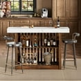 thumbnail image 2 of GloryStar 63 Inch Modern Bar Table, Counter Height Design with 2-Tier Storage, Accommodates 4-8 People, Versatile Pub Table for Breakfast, Coffee, Dining Room, Bistro, or Living Room, 2 of 7