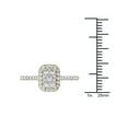 thumbnail image 4 of 3/4 Carat T.W. Diamond Cluster Emerald-Shape Halo 10kt Yellow Gold Engagement Ring, 4 of 5