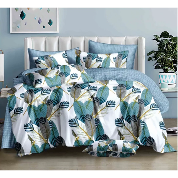 Bed Cover Set Leaves Painting Luxury Bedding Suit Highend Creative