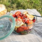 Opexscal Clear 1 lb Microwave Safe Large Salad Bowl with Lid