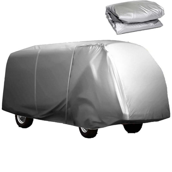 Weatherproof Car Cover Replacement for VW T2 T25 , Outdoor Car Covers with Zipper, Protect from Rain, Snow, Hail, UV Rays, Sun （Silvery）