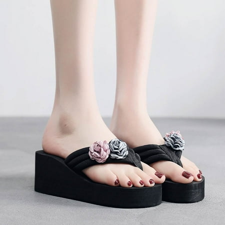 

Summer Women Thick Bottom Sandals Non-Slip Flip Flops Sandals Beach Slippers