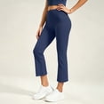 thumbnail image 2 of Women's High Rise Cropped Flare Yoga Pants, Buttery-Soft Stretch Yoga Capri Flare Leggings, Supportive Waistband, Travel, Lounge, Casual, 2 of 6