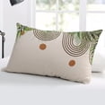 thumbnail image 5 of Abstract Boho Throw Pillow Cover,Tropical Palm Leaves Modern Geometric Art Rectangle Decorative Pillow Case Protector Soft Cushion Cover Lumbar Pillowcase for Couch Sofa Bedroom Car Decor 20x30 Inch, 5 of 8