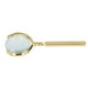thumbnail image 3 of Handheld Magnifier Reading Magnifying Glass Metal Handle for Map Newspaper Seniors Gifts Golden, 3 of 5