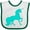 White and Green, variant on Inktastic Aqua Unicorn Boys or Girls Baby Bib