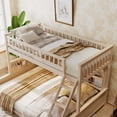 thumbnail image 6 of Leumius Twin XL over Queen Bunk Bed with Integrated Shelving, Color-Changing Lights and Pegboard for Boys Girls Beige, 6 of 9