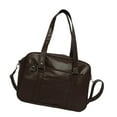 thumbnail image 1 of Bolso de hombro de cuero para mujer, bolso de viaje informal con correa ajustable, moderno bolso tipo hobo Marrón, 1 of 8