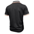 thumbnail image 5 of Kcolen Men's Polo Shirts Tall Men's Casual Business Color Block Ribbed Lapel Button Down T Shirt Comfortable Stylish Wear Casual Beach Basic, 5 of 8
