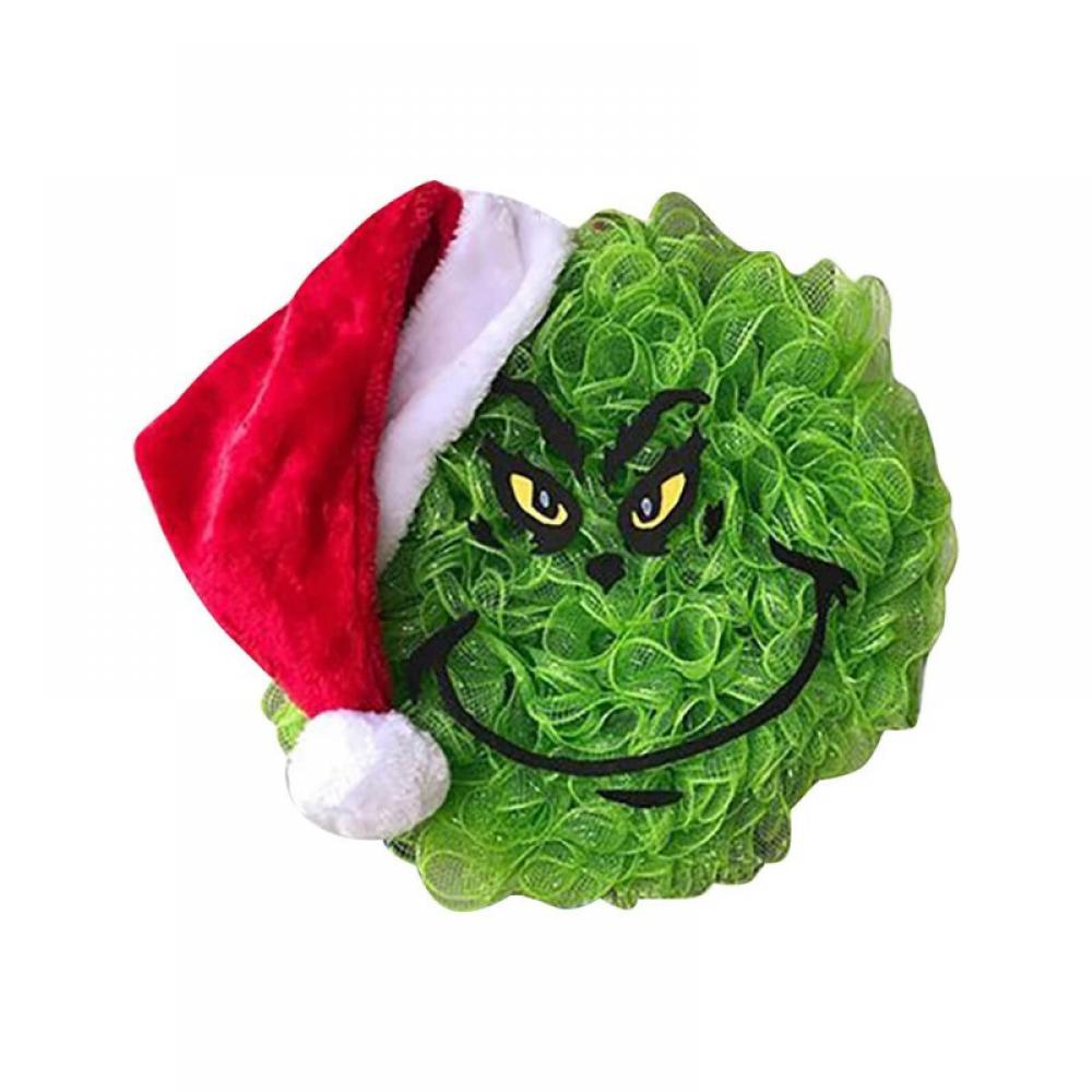 Grinch Christmas Plush Wreath Grinch Xmas Garlands Decorations for