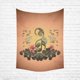 thumbnail image 1 of Tapiz de pared ABPHQTO Notas Clave Maravillosas con Elementos Florales 150x200 cm, 1 of 2