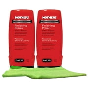 Mothers Professional Finishing Polish (12 OZ) Bundle with Microfiber Cloth