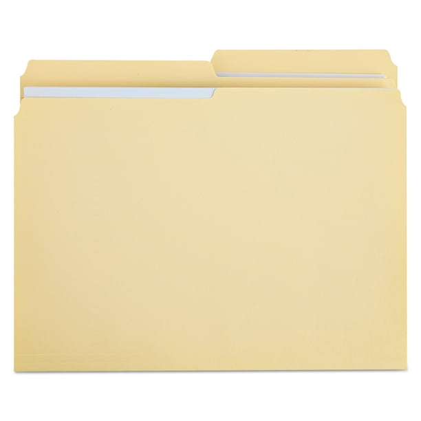 Universal DoublePly Top Tab Manila File Folders, 1/2Cut Tabs, Letter