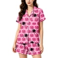 thumbnail image 2 of IYYVV Halloween Pajamas Women Ghost Pumpkin Print Shirts Matching Shorts Pjs Sets 2026 Cute Funny Sleepwear Light pink M, 2 of 5