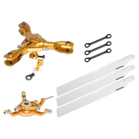 Microheli CNC Triple White Plastic Blades Conversion set (GOLD) - BLADE 230S / V2 / Smart