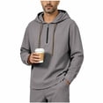 thumbnail image 2 of Gamivast Pullover Hoodie for Men Quarter Zip Hooded Sweatshirt Soft Lightweight Long Sleeve Tops with Drawstring Casual Athletic Shirts for Workout Daily Wear Lounge Gray XL, 2 of 7