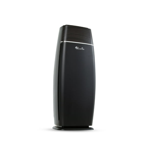LivePure LP260TH Sierra Series True HEPA Tall Tower Air Purifier, Mahogany/Black
