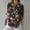 Black, variant on Rollbacks & More Viikei Womens Shirts under $5,Women's Casual Printed Long Sleeve Comfortable Button Lapel Blouse Fashionable and Comfortable Tops Khaki S