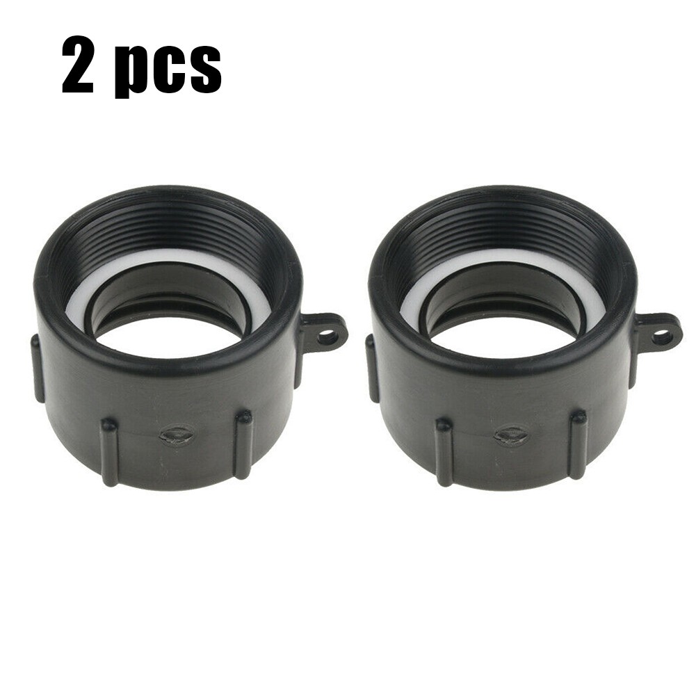 QXKE 2 Piece IBC Tote Tank Drain Adapter 2\'\' Coarse/Fine Thread for