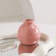 thumbnail image 5 of Jarrón de cerámica de estilo escandinavo | Forma de calabaza invertida | Diseño minimalista sencillo | Azul lago, crema, blanco luna, sakura, rosa, verde hierba | Adorno decorativo de 7 x 7 x 7 cm, 5 of 6