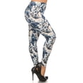 thumbnail image 2 of Plus Size Floral Print, Full Length Leggings In A Slim Fitting Style With A Banded High Waist Multi, 2 of 5