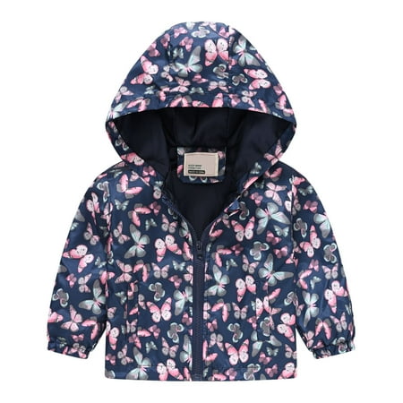 

Womail Baby Clothes Savings! Kids Toddler Girl Boy Spring Fall Windbreaker Coat Hooded Zip Jackets Casual Outerwear Cartoon Flowers Rabbit Pattern Windproof Jacket