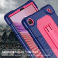 thumbnail image 5 of FIEWESEY Tablet Case for Lenovo Tab One (TB305FU) 8.7 inch Heavy Duty Shockproof Protection Cover with Shoulder Strap Kickstand for Lenovo Tab K9 8.7 inch 2025 (Model: TB305FU) / Tab One (NavyPink), 5 of 8