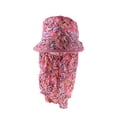 thumbnail image 1 of Sombrero de pesca de ala ancha, de malla transpirable, con protector facial desmontable y solapa para el cuello, ideal para protegerse del sol, ideal para actividades al aire libre, rosa, 1 of 8