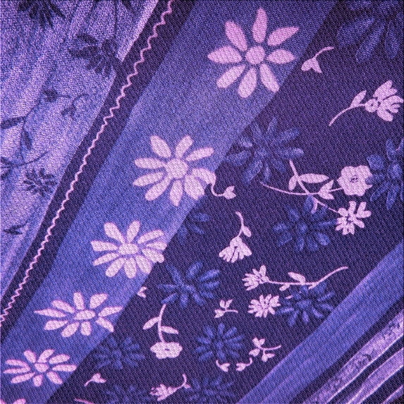 Ahgly Company Indoor Square Patterned Bright Purple Area Rugs, 7' Square