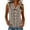 *Brown, variant on Women's Gingham Sleeveless Peter Pan Collar Blouse, Ladies' Button Down Slim Fit Tank Top, Checkered Summer Work Shirt For Women,Red,S-3XL