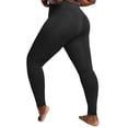 thumbnail image 5 of Plus Size Fleece Lined Leggings with Pockets High Waist Winter Yoga Pants, 5 of 8