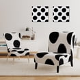 thumbnail image 5 of Designart "Black Circles Pattern" Upholstered Patterned Accent Chair and Arm Chair, 5 of 5