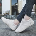 thumbnail image 6 of DLWKIPV Minimalist Barefoot-Style Sneakers - Breathable Knit Wide Toe Box Shoes for Daily Walking & Casual Wear (WHITE,7), 6 of 6
