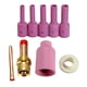 thumbnail image 1 of Ceramic Cups Nozzles 54N18L 54N17L 54N16L 54N15L 54N14L Gas Lens Collet for WP-17 WP-18 WP-26 for Welding Torch Equipment DYNWAVEMX Tamaño de lente de gas, 1 of 7