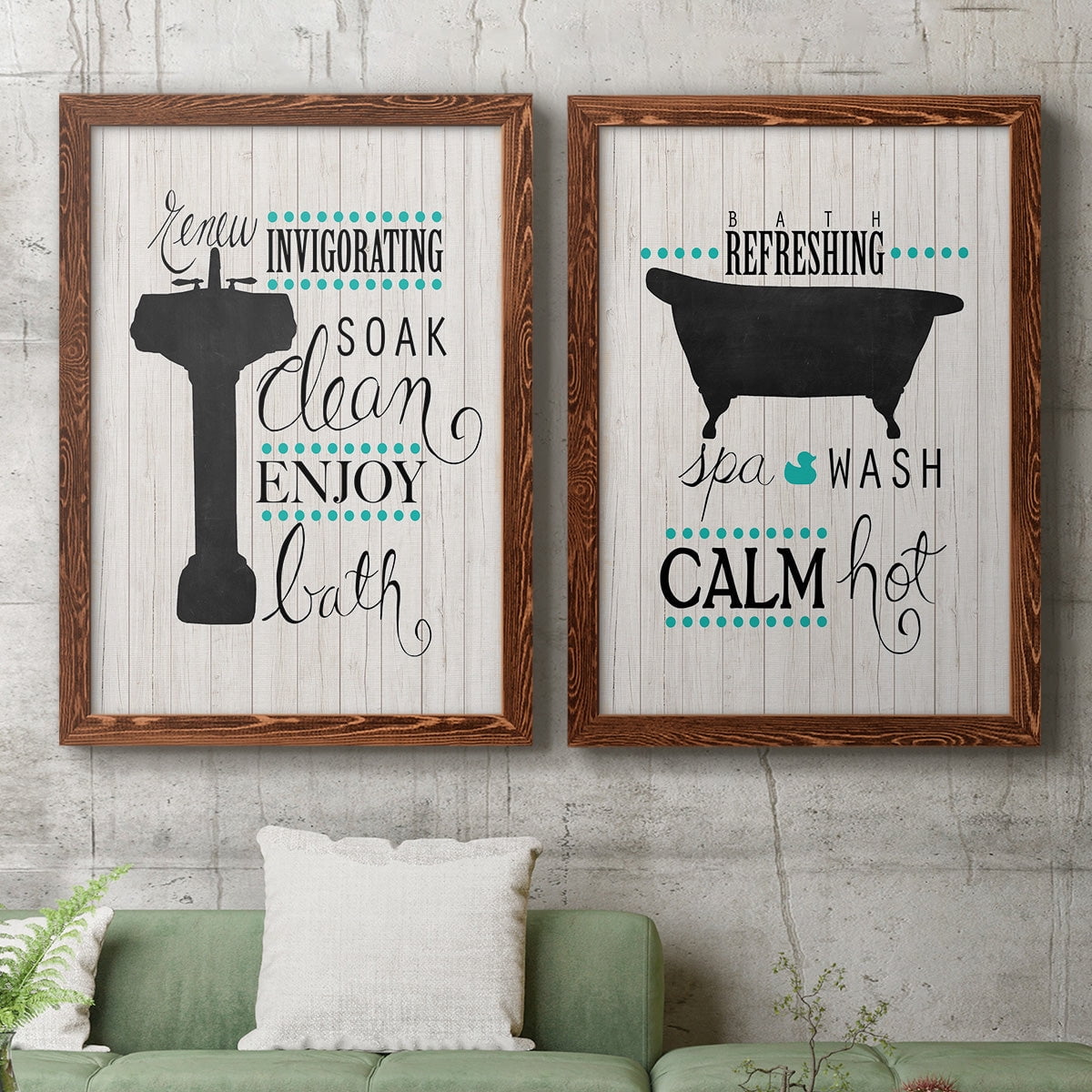 Invigorating Soak - Premium Framed Canvas 2 Piece Set - Ready to Hang