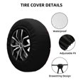 thumbnail image 2 of Susaid Rock Skull Singer Print Tire Covers,Waterproof Anti-UV Snow Sun Rain Tire Covers for RV,Truck, SUV, Trailer, Camper-14 inch, 2 of 6