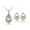 Gold Clear Crystal Set, variant on Katgi Angel Teardrop Gold Pendant Necklace and Earrings Set