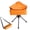 Orange, variant on Agiufgs Camping Stool 1.98 Lb, 360° Swivel Seat, for Hiking Fishing and Outdoor Events, Black