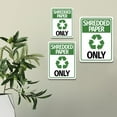 thumbnail image 5 of Portrait Round Plus Shredded Paper Only Wall or Door Sign | Office Eco-Friendly Signage - Medium, 5 of 8