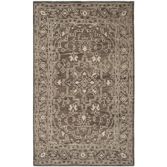 SAFAVIEH Kenya Gracelyn Traditional Area Rug, Brown/Beige, 4' x 6'