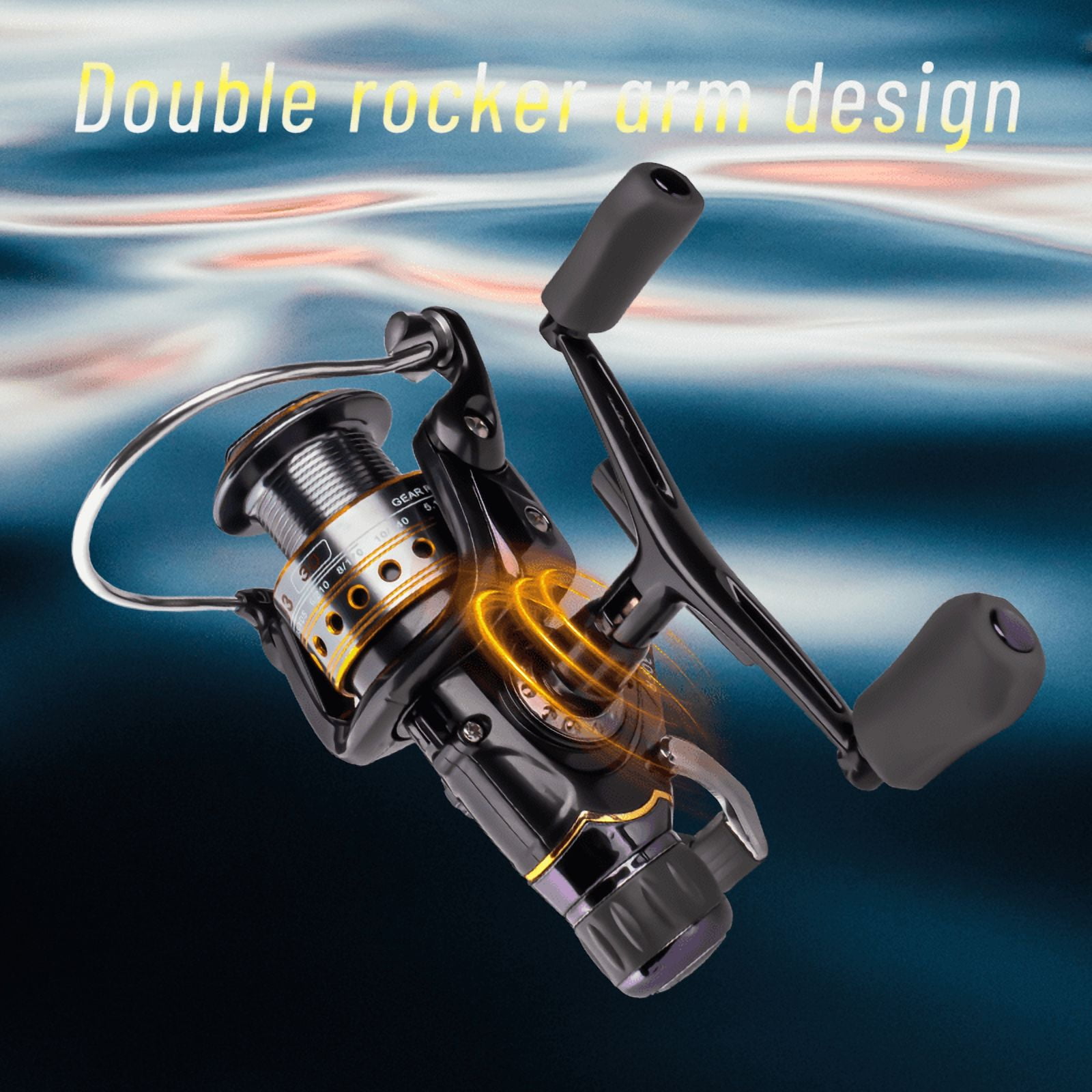 DEUKIO High Quality Fishing Reel Spinning Reel Double Drag 20kg Carretilha Pesca Sea Reel Fishing for Carp Free Spare Spool