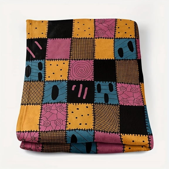 Halloween Throw Blanket Halloween Throw Blanket Spooky Ghosts Soft Flannel All Season Couch Bedspread Nap Blanket Halloween Party Decor Machine Washable Gift Multicolor Retro Tribal Patterns