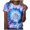 2 Blue, variant on Women's Tie Dye Print Top Short Sleeve Crewneck Shirt Lightweight Summer Tee Plus Size Dressy Tunic Shirts Casual Wear Sales Today