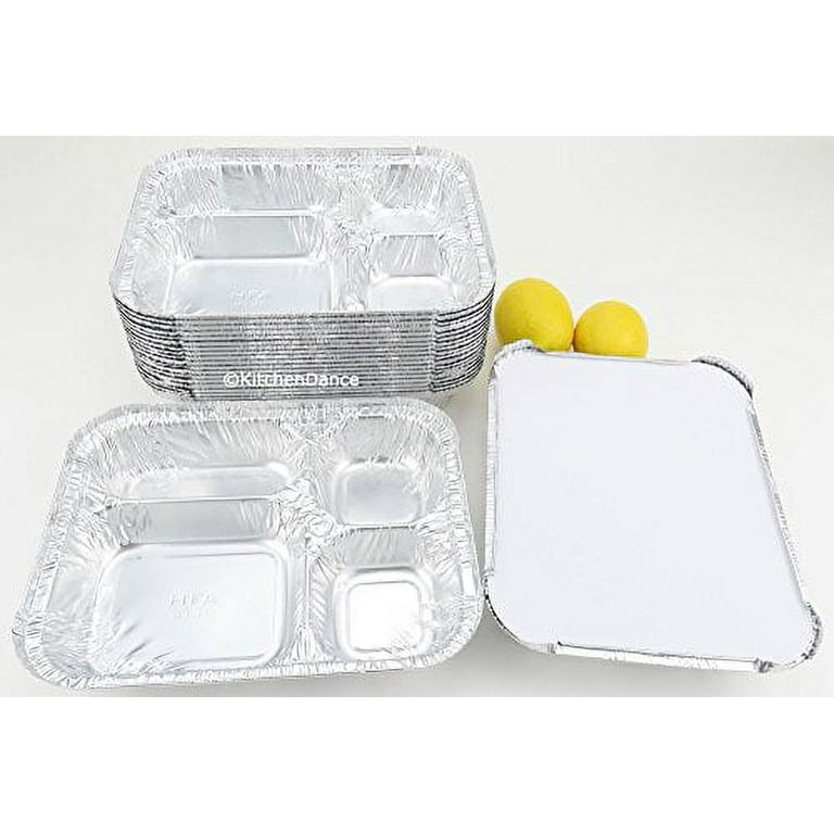 Free Shipping! Handi-Foil #4145L Disposable 4-Compartment Aluminum