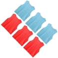 thumbnail image 4 of EeaseMX 6 camisetas de entrenamiento de fútbol para niños, sin mangas, de malla (roja y celeste), 4 of 5