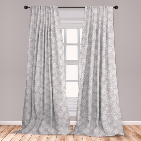 Christmas Curtains 2 Panels Set Various Types Of And Snowflakes