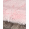 thumbnail image 3 of Linon Faux Sheepskin Area Rug Collection, Pink, 3' x 5', 3 of 7